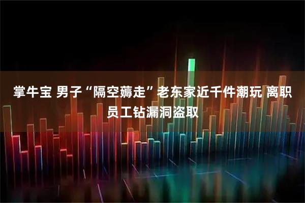 掌牛宝 男子“隔空薅走”老东家近千件潮玩 离职员工钻漏洞盗取